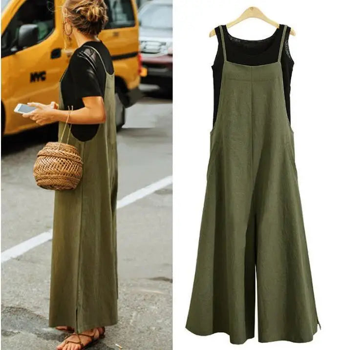 Relaxed Fit Summer Bib Romper