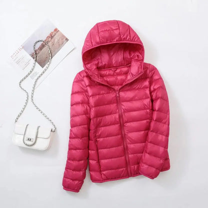 Women's down jacket with hood