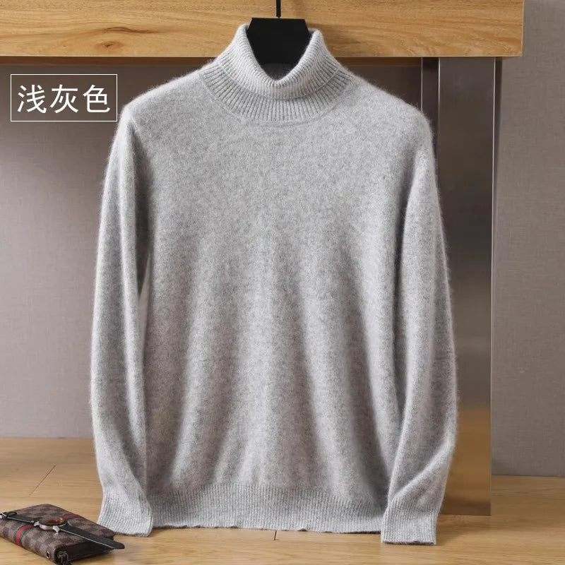 Luxury Soft Cashmere Crew Neck Sweater for Men