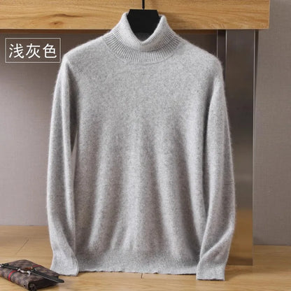 Luxury Soft Cashmere Crew Neck Sweater for Men