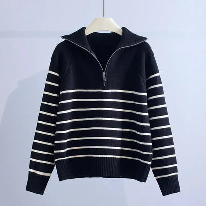 Colorful Patterned Crew Neck Sweater