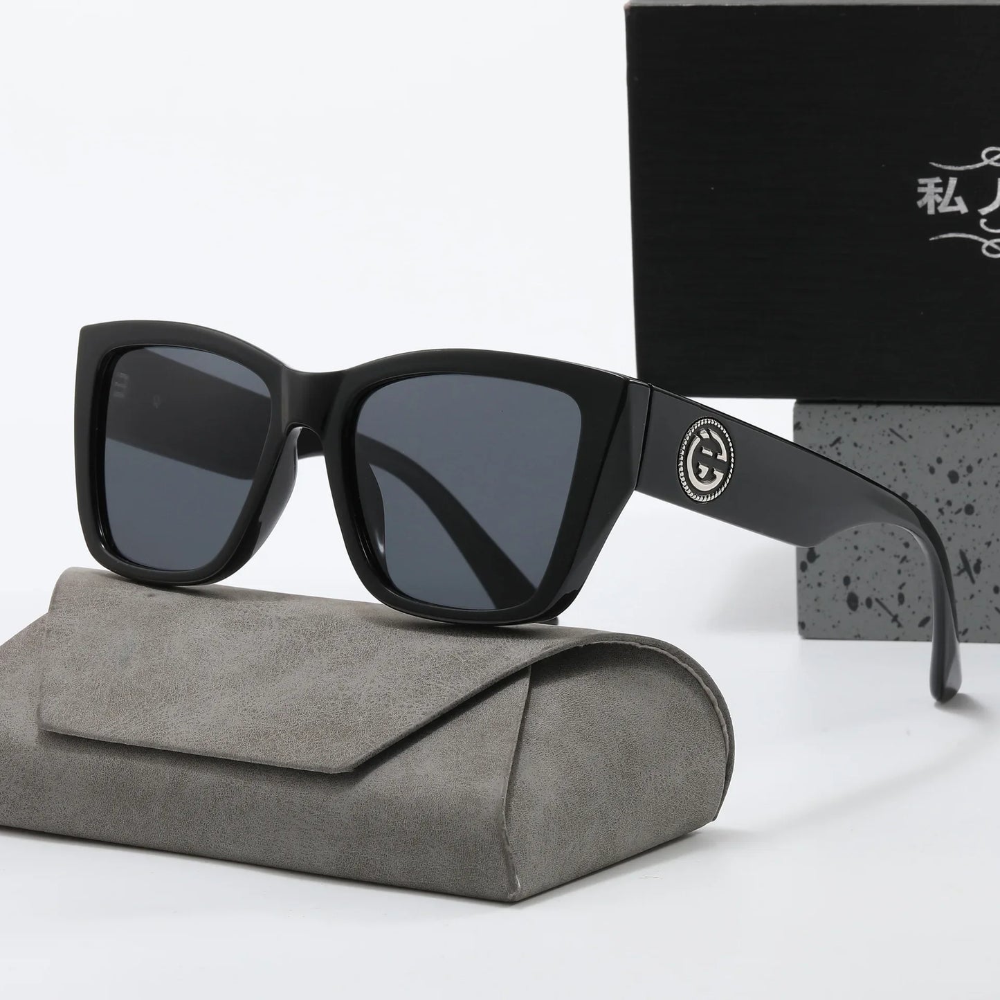 Large Retro Geometric Shade Sunglasses