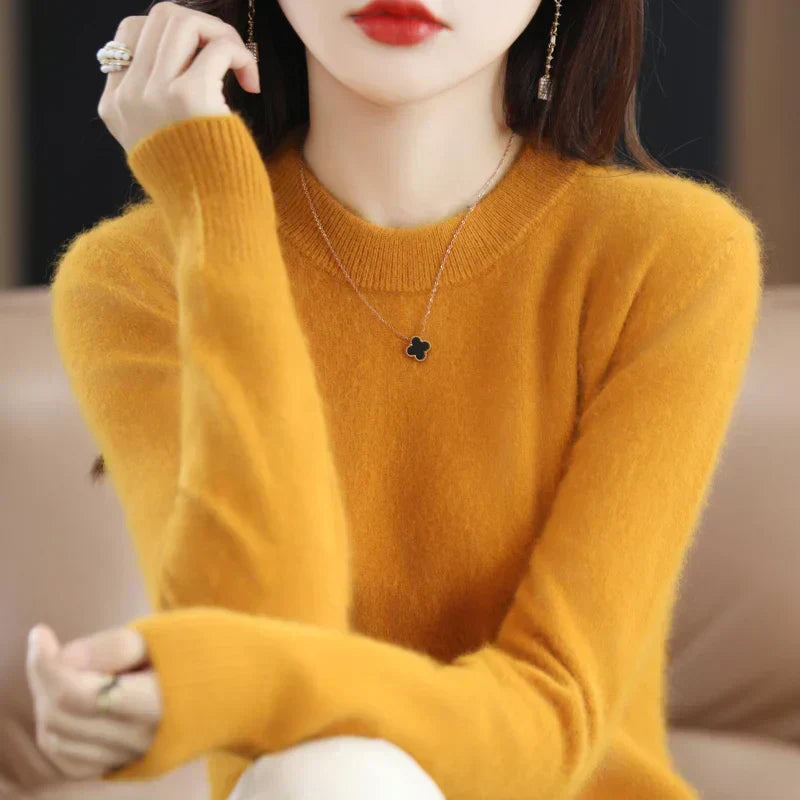 Luxurious Soft Cashmere Crew Neck Women's Sweater - BritishElegance