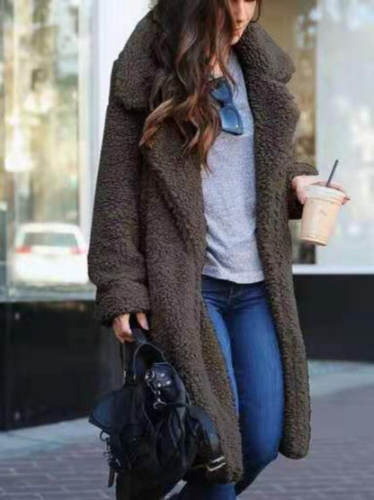 Sietske | Soft women's fleece teddy coat, long cut