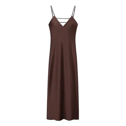 V-Neck Maxi Dress - Casual Flowy Summer Dress