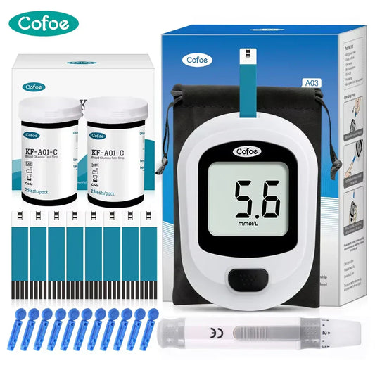 Accurate Blood Sugar Test Meter Kit with Strips - BritishElegance