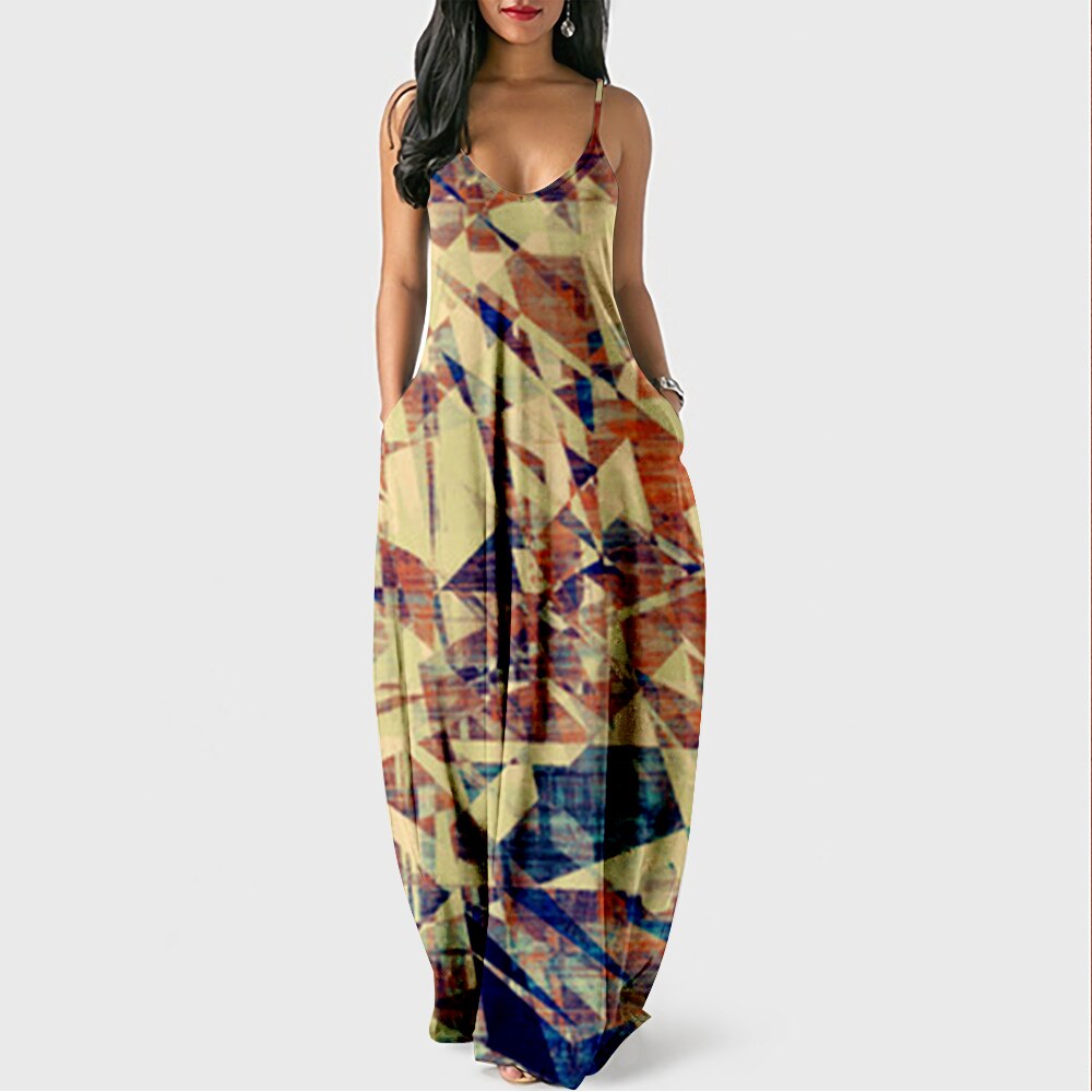 Colorful Lightweight Women's Maxi Summer Dress