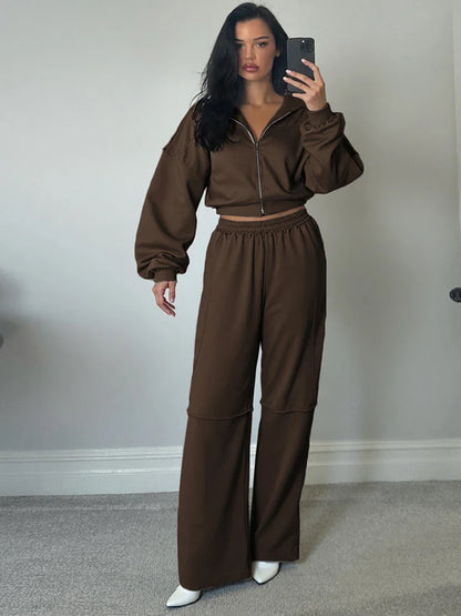 Casual Stripe Hoodie and Jogger Pants Set - BritishElegance