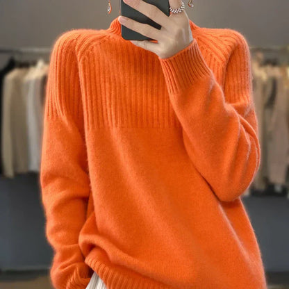 Soft Women's Wool Crew Neck Winter Sweater