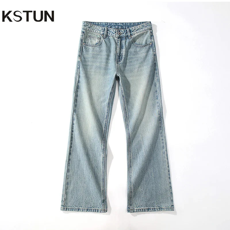 KSTUN | Distressed Slim Fit Blue Jeans - BritishElegance