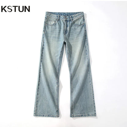 KSTUN | Distressed Slim Fit Blue Jeans - BritishElegance