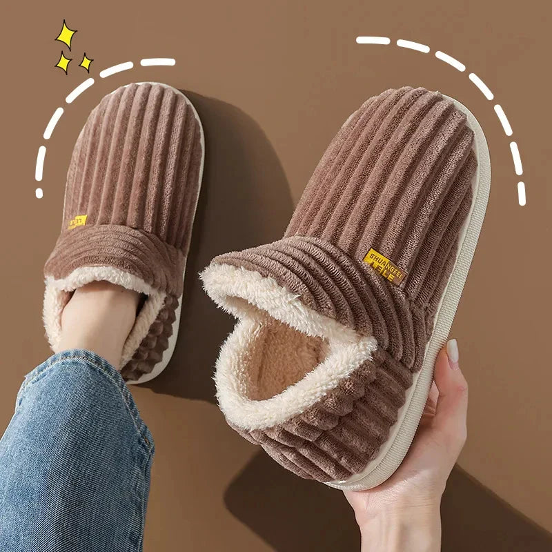 Cozy Faux Fur Slide Slippers – Soft Warm Indoor Shoes