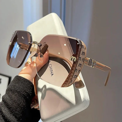 Large Frame Retro Women's Sunglasses UV400 Protection