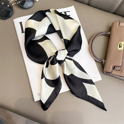 Soft Plaid Scarf for Women Neck Hair Accessory