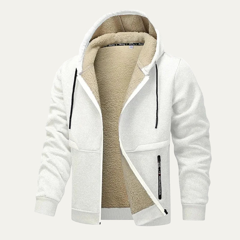 Men’s Full Zip Hoodie with Plush Sherpa Lining