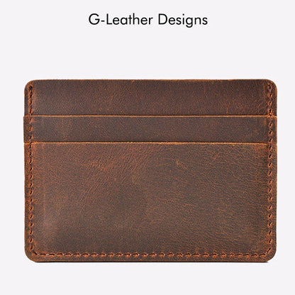 Classic Brown Leather Card Wallet - BritishElegance