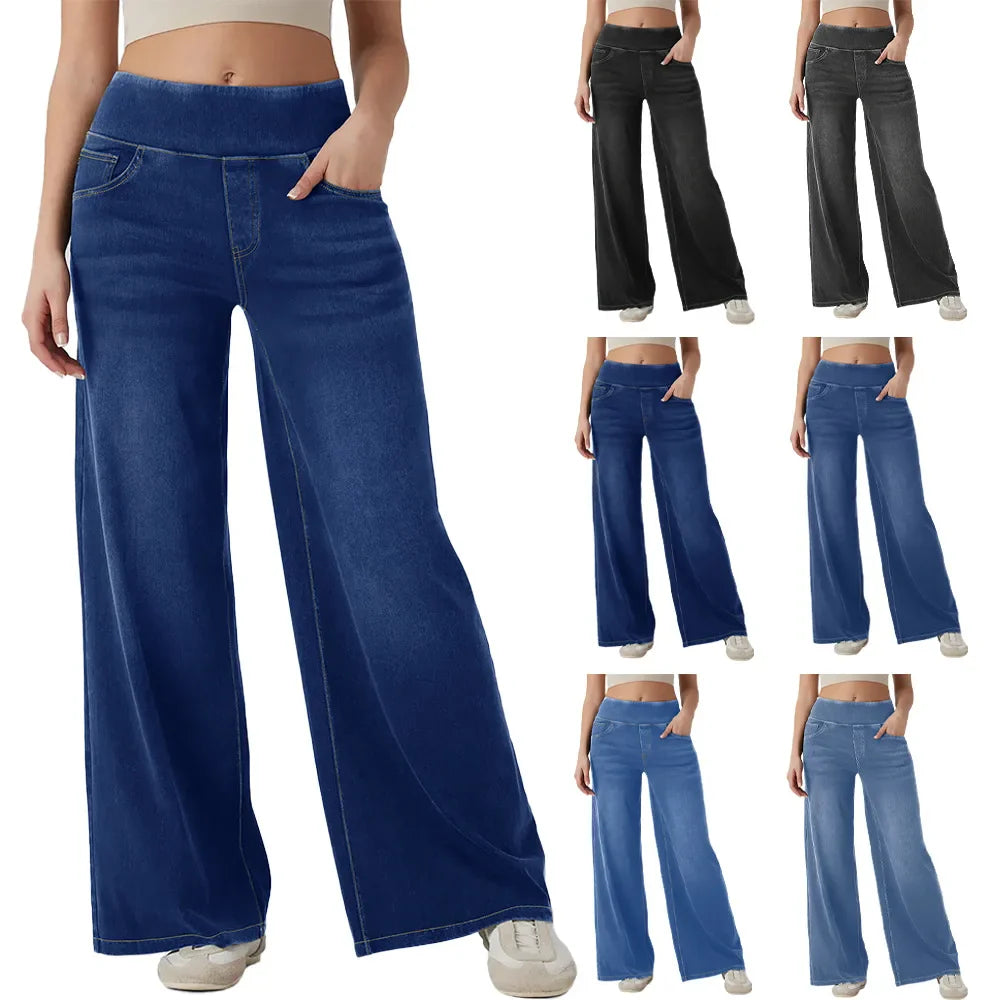 Comfortable Fit Zip Up Women's Jeans - BritishElegance