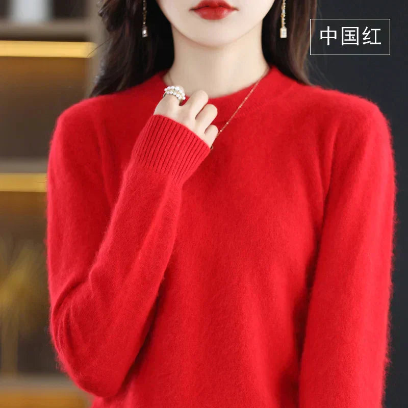 Luxurious Soft Cashmere Crew Neck Women's Sweater