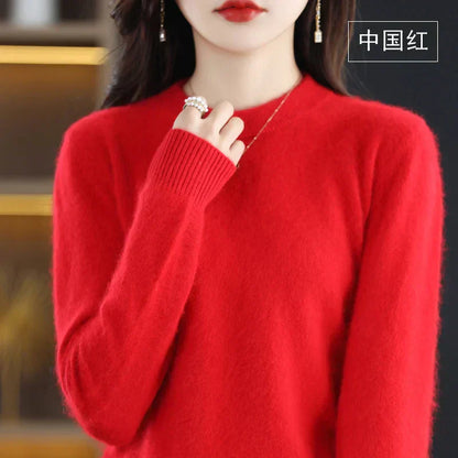 Soft Women's Cashmere Crew Neck Fit Sweater