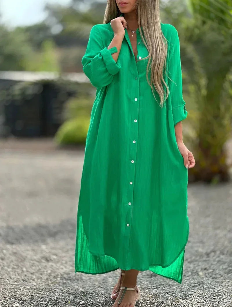 Chic Organic Cotton Summer Dress for Ladies