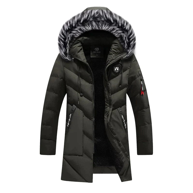 Cevori Fluffy Hooded Design Winter Long Parka