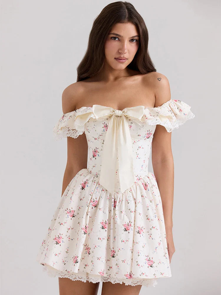 Elegant Off Shoulder Lace Evening Gown