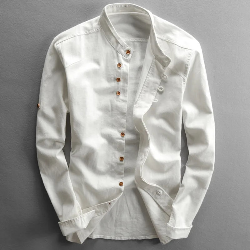 Casual Summer Linen Blend Shirt