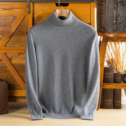 Luxury Soft Cashmere Men's Turtleneck Sweater