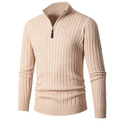 Men's Slim Fit Quarter Zip Knit Sweater