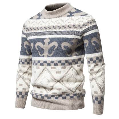 Fake Fur Crew Neck Sweater Men - BritishElegance