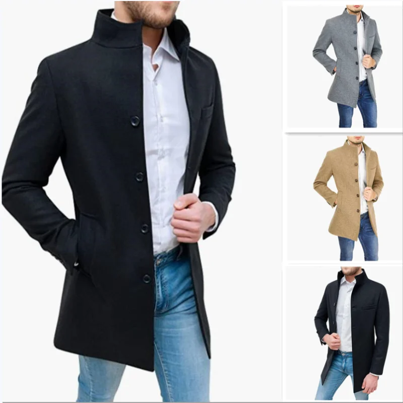 Mason – Men’s Classic Wool Blend Trench Coat | Timeless Style