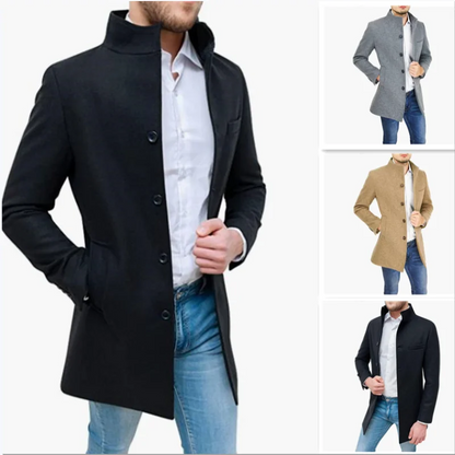 Mason – Men’s Classic Wool Blend Trench Coat | Timeless Style
