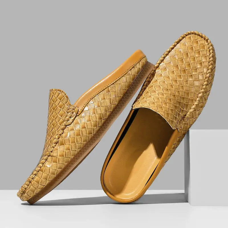 Nodo | Leather Mules – Handwoven Craftsmanship & Modern Elegance