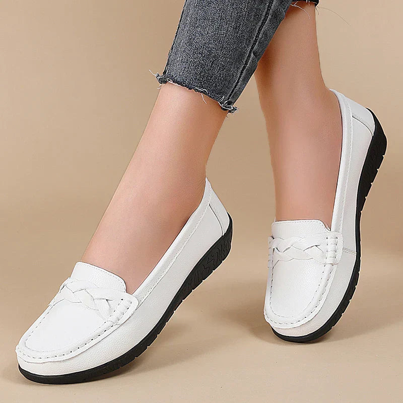 Authentic Leather Slip On Loafers for Men Large Size