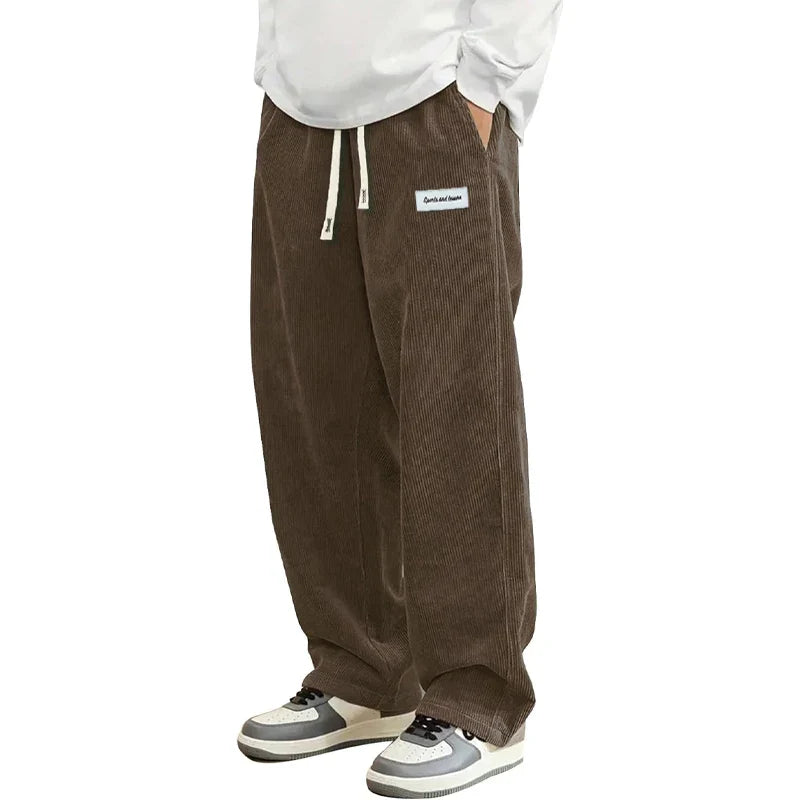 Relaxed Fit Corduroy Casual Pants