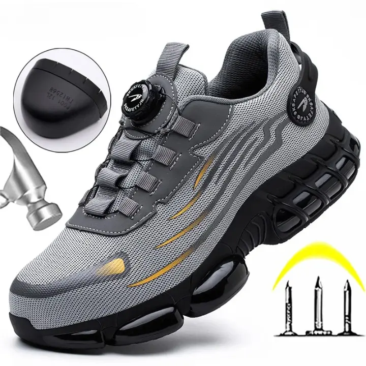 Vince - Men’s Steel Toe Safety Shoes with Rotating Buckle