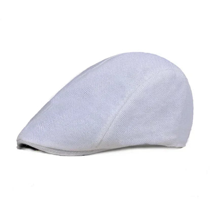 Classic Wool Newsboy Flat Cap - Traditional Unisex Hat