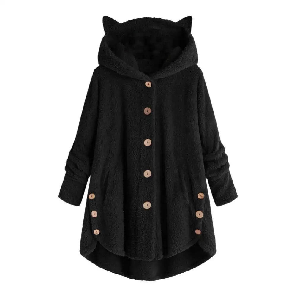Warm Fuzzy Hooded Sweatshirt for Women