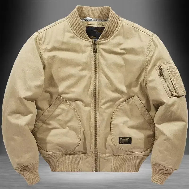 Casual Classic Cotton Bomber Jacket – Comfortable Street Style