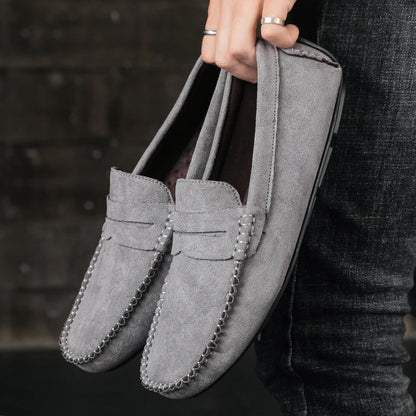 Comfortable Leather Slip-On Loafers - Men's Classic Casual Shoes