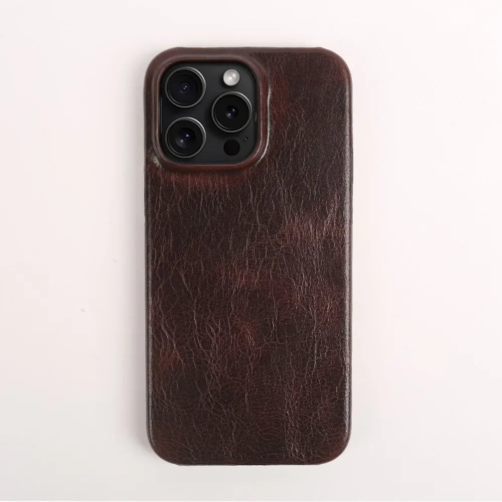 Premium Leather iPhone Cover Genuine Handmade