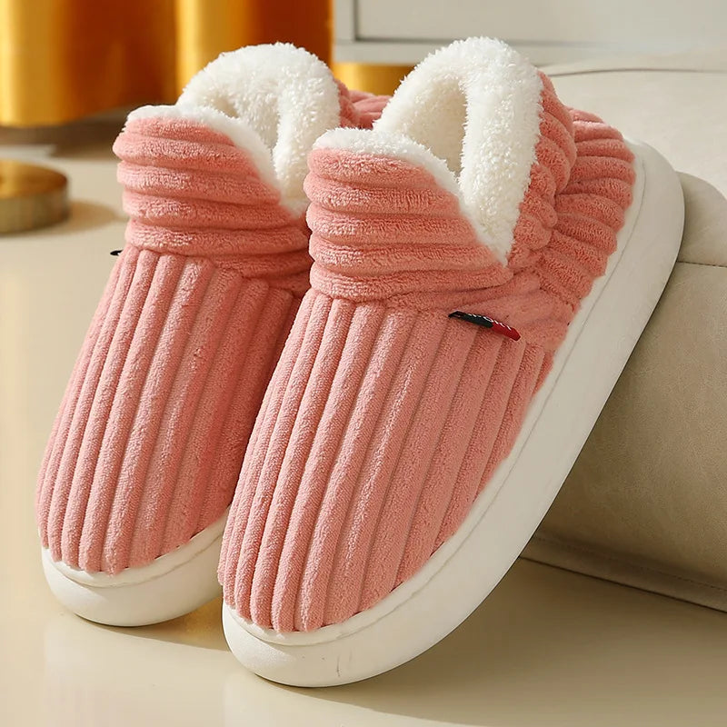 Cozy Faux Fur Slide Slippers – Soft Warm Indoor Shoes