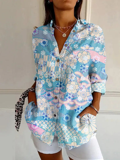 Beautiful Flower Women's Blouse Shirt