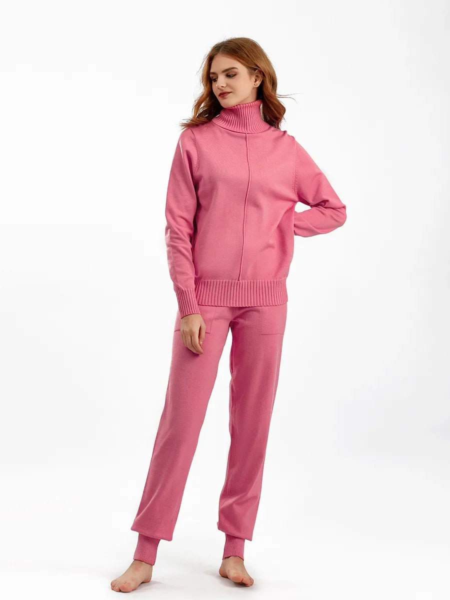 Cozy Women's 2-Piece Knit Outfit - BritishElegance