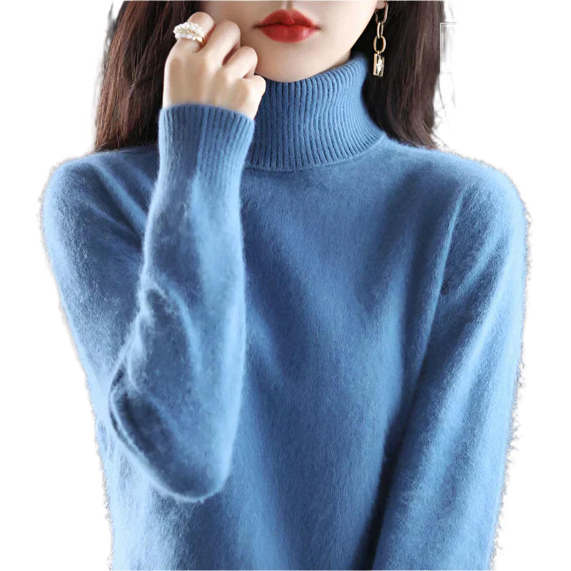 Soft 100% Cashmere Women's Turtleneck Sweater