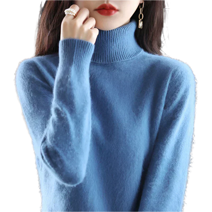 Soft 100% Cashmere Women's Turtleneck Sweater