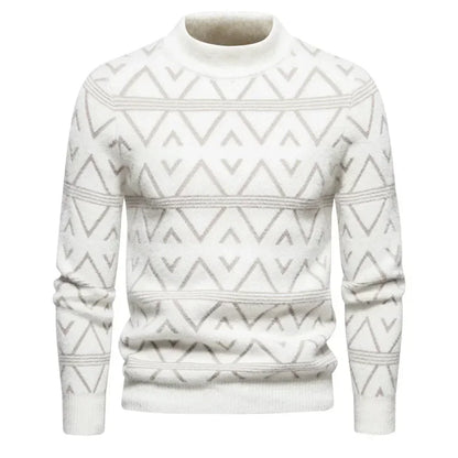 Fake Fur Crew Neck Sweater Men