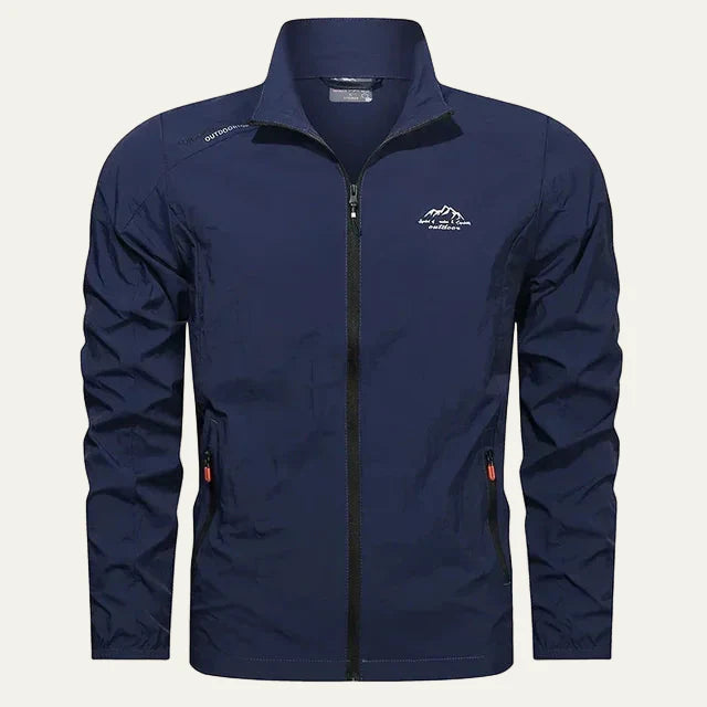 Men’s Lightweight Stand Collar Zip Windbreaker