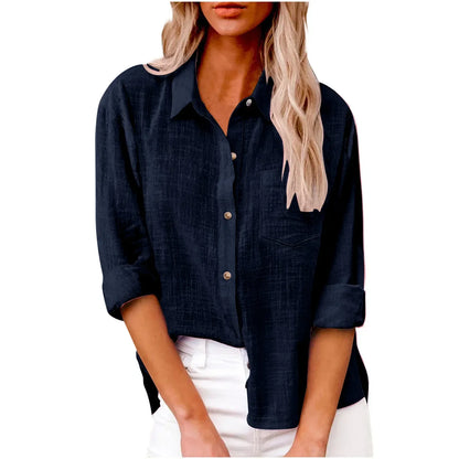 Ladies Classic Casual Linen Shirt