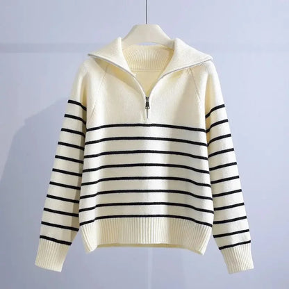 Colorful Patterned Crew Neck Sweater